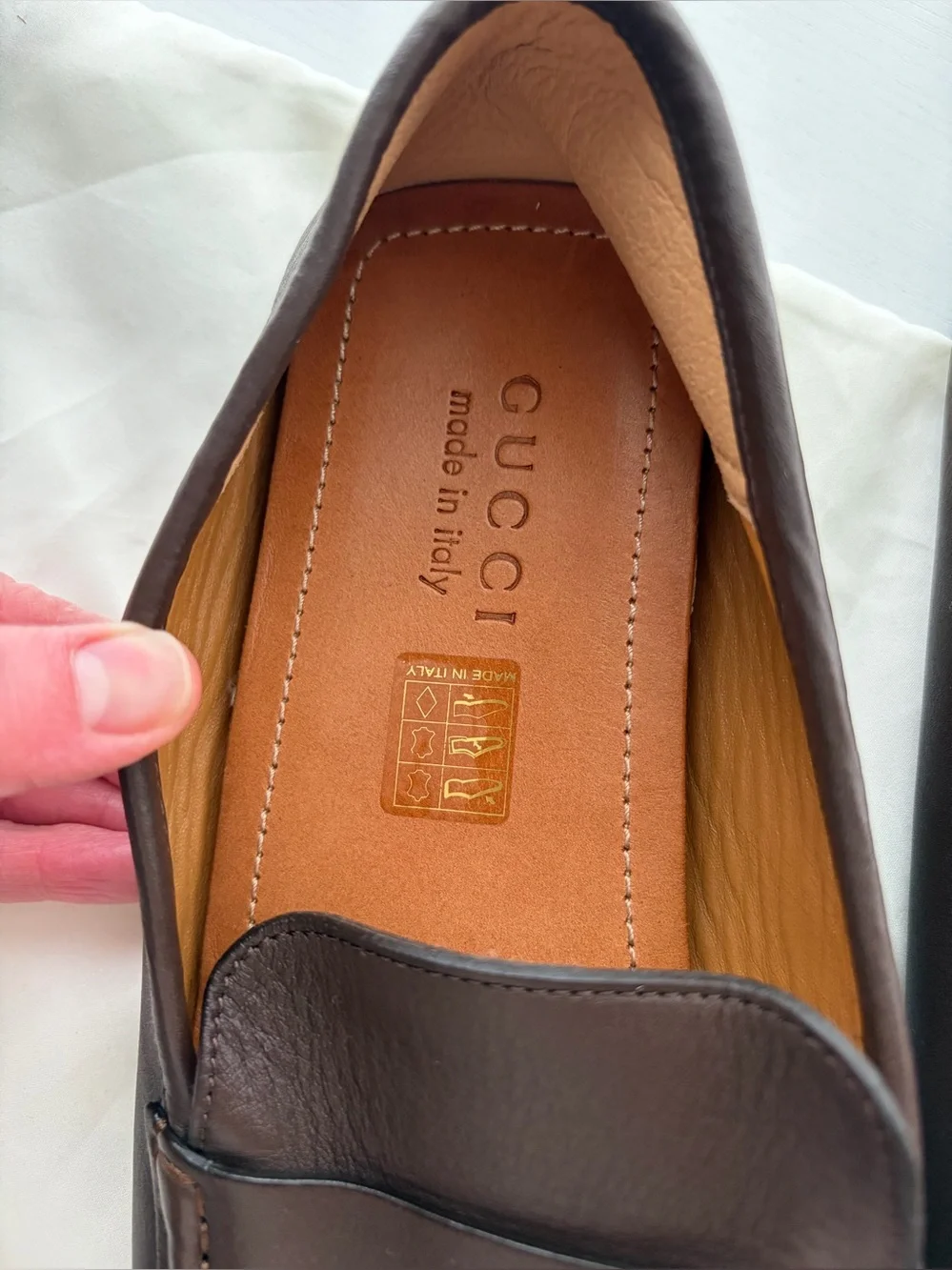 Gucci men’s driving loafers bee sz UK 8 US 9